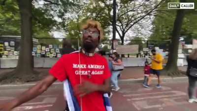 [Left-wing racism] "Uncle Tom was the hero of the story" &mdash; Anti-Trump protestors yell racial slur at black Trump supporter