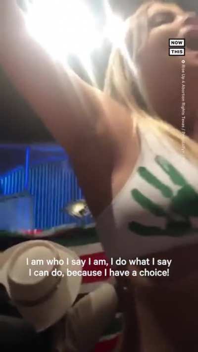 Women strip during pro-choice protest