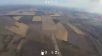A Ukrainian FPV drone repeatedly whacks a russian ZALA drone with a stick, before eventually disabling the drone&rsquo;s motor