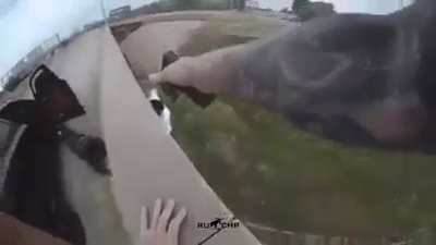 He got on the ground