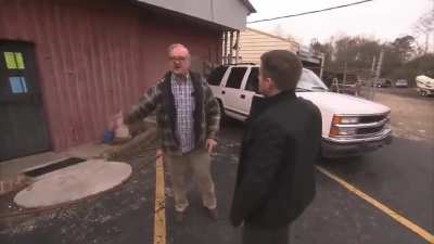 Reporter gets owned by an old man