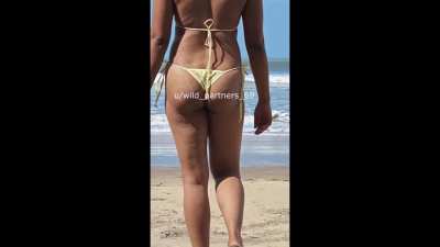 Flaunting her curves in bikini