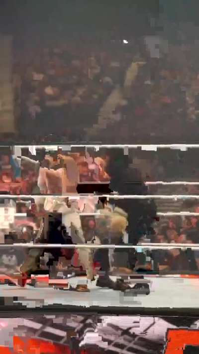 This closeup angle of Cody Rhodes taking on Judgement Day is very cool