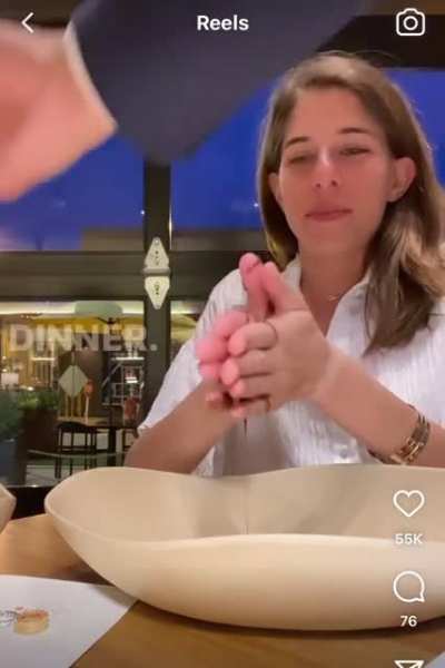 I wonder how much it costs to have runny chocolate poured on your hands in this restaurant&hellip;