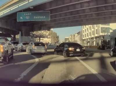 Highway Robbery Caught On Telsa Cam