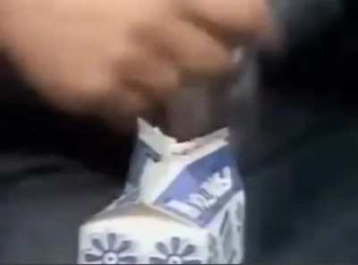 How to open a container of milk.