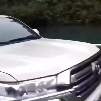 A floating bridge that can support cars is civil engineering excellence