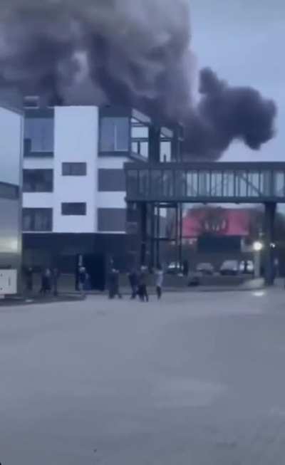 Footage of the airport bombing in Ivano-Frankivsk, Ukraine.
