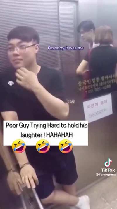 My guy trying to hold his laugh
