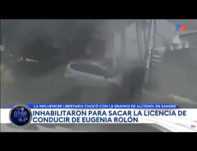 En TN presentaron la noticia de la inhabilitacion para conducir de Eugenia Rolon diciendo que 