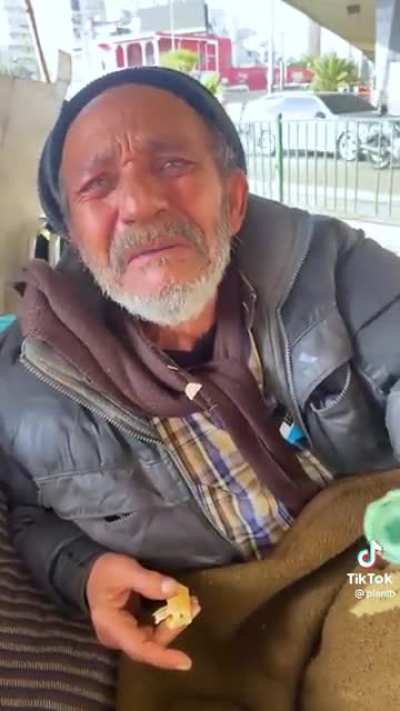 A grateful homeless man would rather give up an offering to someone &ldquo;who may need it more&rdquo;.