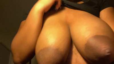 Would you stick your cock in between a busty black girls tits?