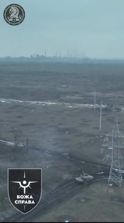 UA POV - Archival Footage of an M1A1 Abrams Firing at the Avdiivka Coke Plant - March 2024