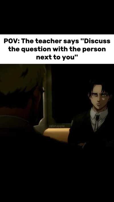 "I will write the answer, just copy mine, okay?" 