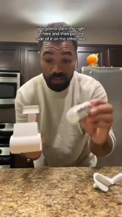 Buying a cheese grater from Olive Garden.