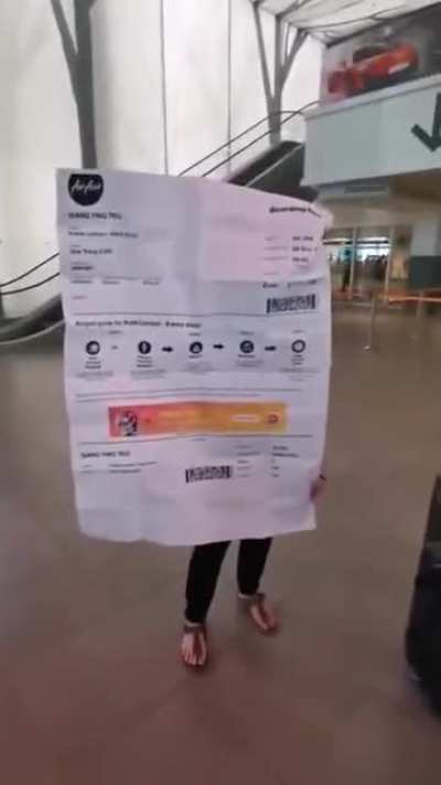 When you get a friend to print the boarding slip