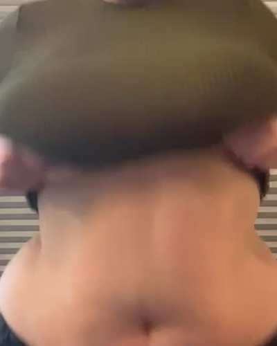[drop] My huge, natural tits. Size 38H for those curious. Hope they make your day!