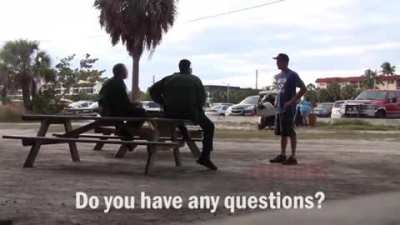 Cop arrest man for jumping over them
