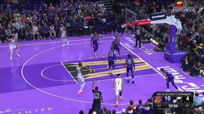 [Highlight] Devin Booker with a lethal escape dribble which sends Jazz rookie Keyonte George flying