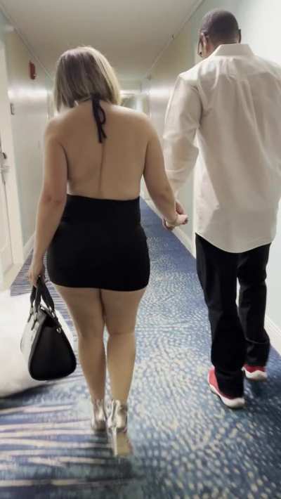 You may walk behind me and my bull attending to my needs then maybe I&rsquo;ll let you be watch him fuck me