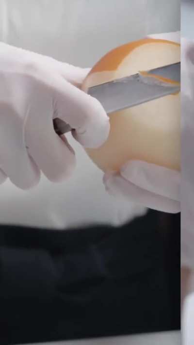 Peeling &amp;amp; cutting a Nashi Pear