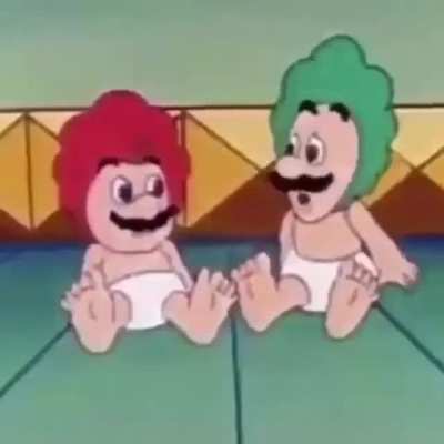 Luigi when he couldn&rsquo;t stop his alternative SMG3 self from meeting Mario