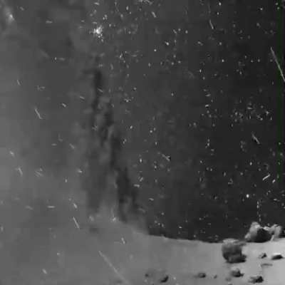 Real footage captured by the European Space Agency&rsquo;s from the surface of the comet 67P.