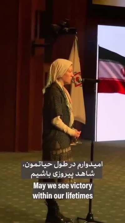 20-year-old American activist Calla Walsh chants from Tehran—“Death to America”