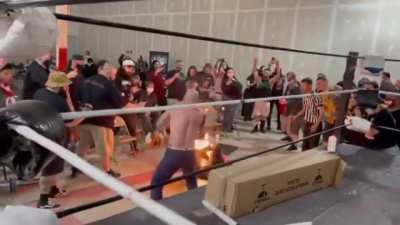 Balls lit on fire and weed whacked. Aftermath video included.