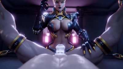(Emma Frost) pegging him while he's wearing his cage ♥