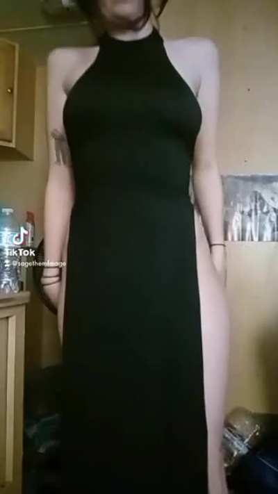 the slit literally goes all the way up