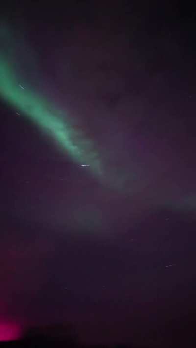 Most colourful Aurora I've ever seen. Totally insane. Location: Lofoten, Norway.