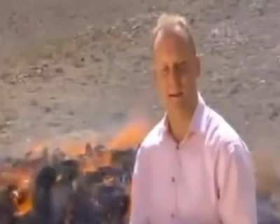 Trying to report on a drug seizure while burning it in the background