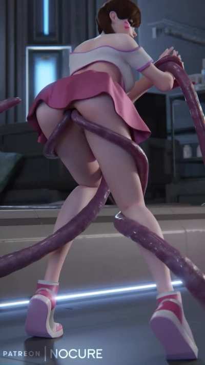 D.va gets fucked by tentacles (NoCure) [Overwatch]