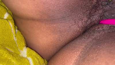 The framing isn&rsquo;t great but the moans and dripping hairy pussy make up for it! 😈