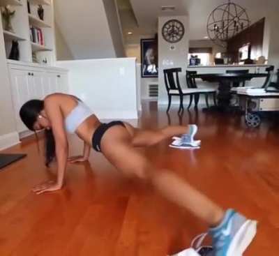 Rosanna Cordoba doing some house cleaning