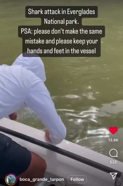 Murky water makes it even scarier&hellip; he was alright