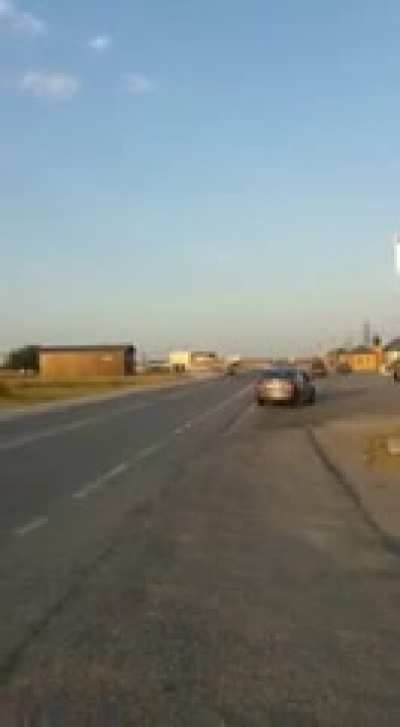 Just a video of a road. Oh wait. Oh wait.