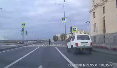Crossing when it's red