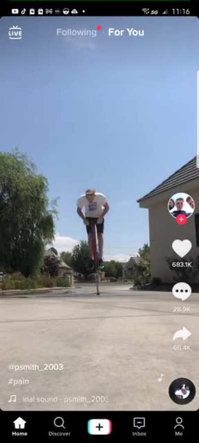 HMFT after I pogo on a damp surface.