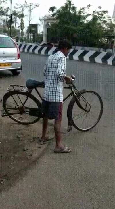 DBS trying to ride your bike under heavy influence!