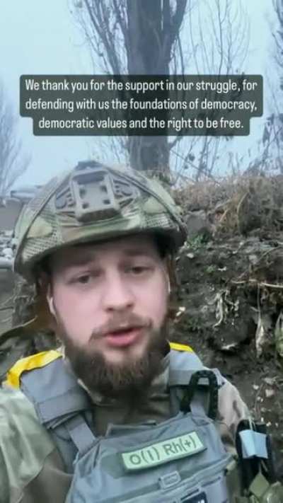 Ukraine fighter has a powerful message for the US right from the trenches on our national holiday