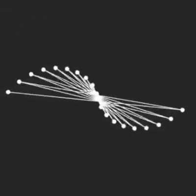dots spiraling out in a nice loop