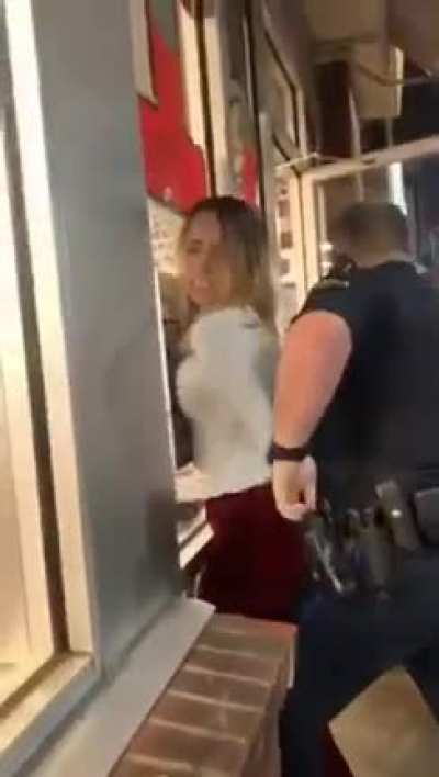 Girl enjoys being arrested