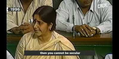 Sushma Swaraj at her best. Credits: CRUX