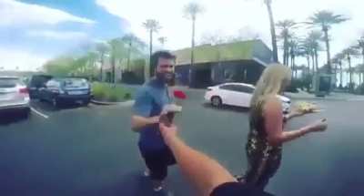 Giving a rose