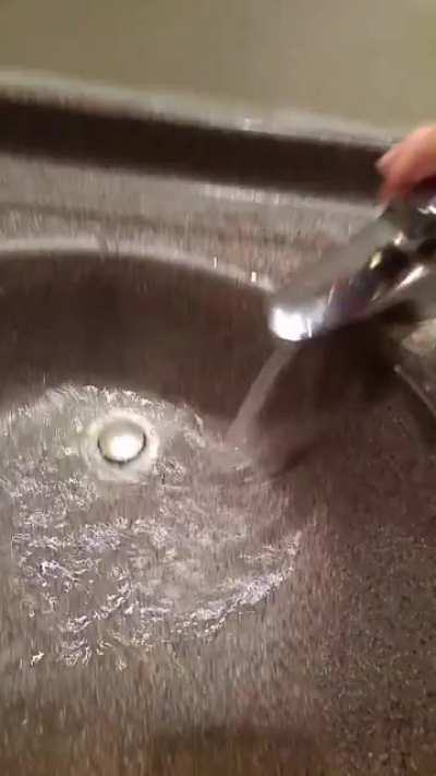 Almost attached to the sink