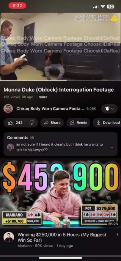 Munna Duke Interrogation Interview…That’s the only talking your supposed to do in there. He kept it 💯