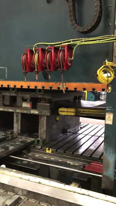 Blanking Line Running Front Door Inners From A Steel Coil