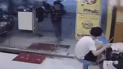 Gangsters Enter the Restaurant for a Fight